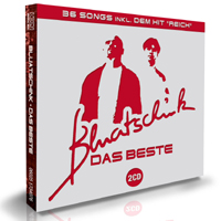 Karton mit Präge-Druck der CD 'Bluatschink - Das Beste' mit 36 Titeln incl. 'Reich'