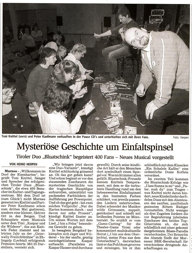 Murnauer Tagblatt am Sa. 29.04.2006